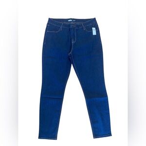 Old Navy Super Skinny Mid Rise Dark Wash Jeans